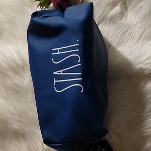 Rae Dunn STASH Blue Toiletry Bag
